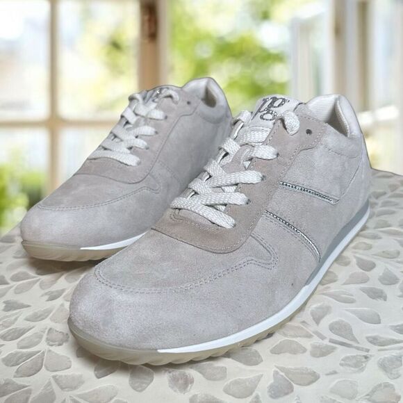 Paul Green $455 Tanner Leather Suede Rhinestone Sneaker Size 5.5 AU 8 US - Picture 8 of 16